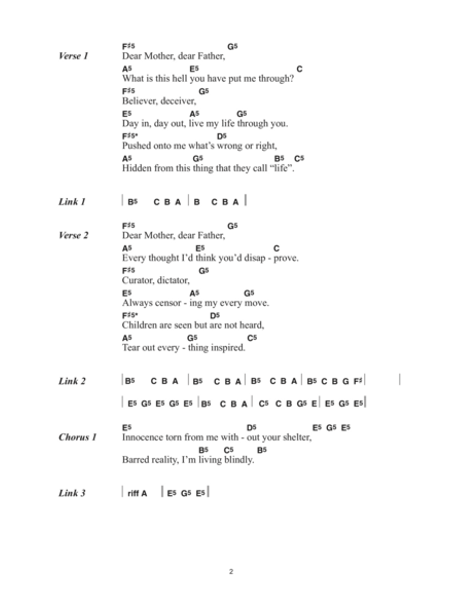 Dyers Eve Dyers Eve Electric Guitar scores gallery preview page 2