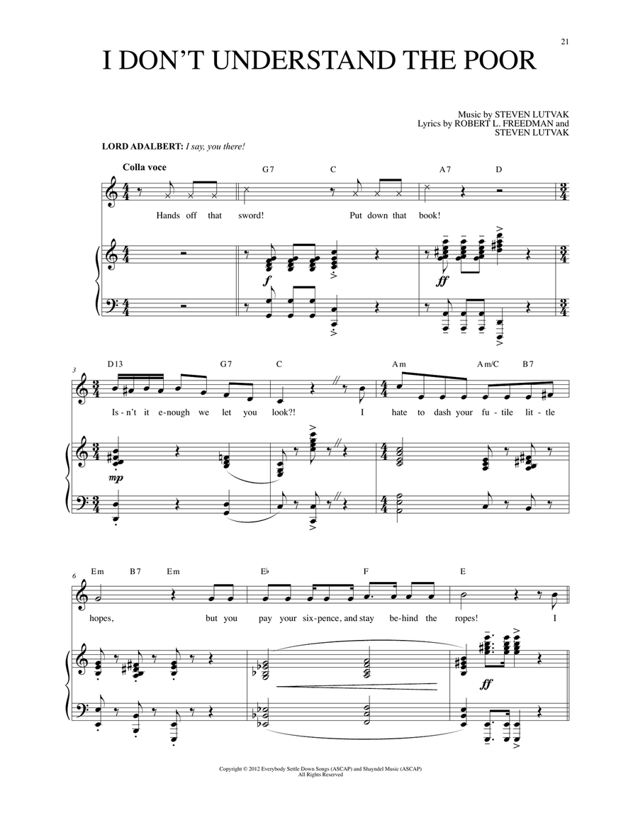 I Don't Understand The Poor Baritone Voice scores gallery preview page 1