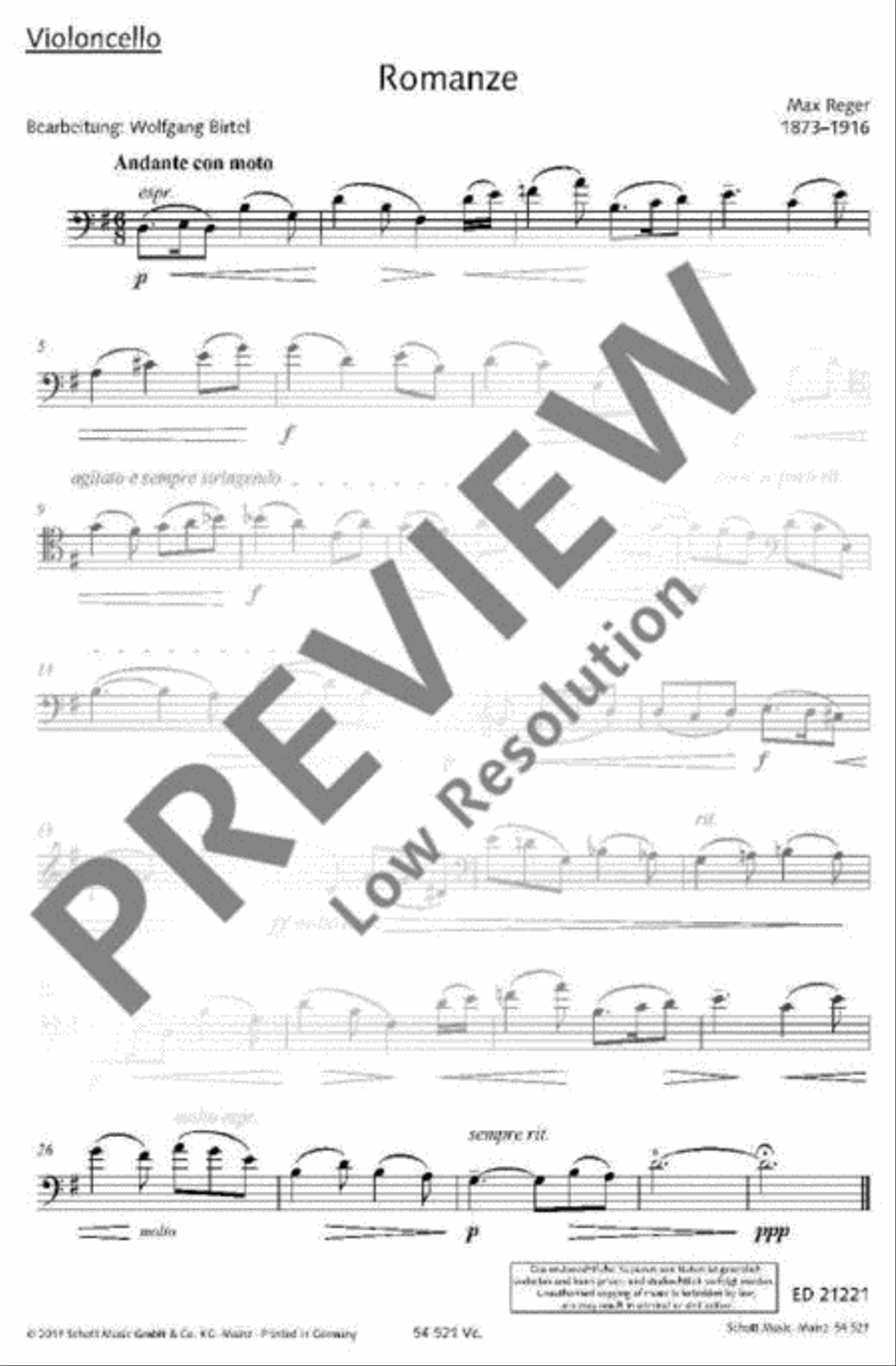 Romance G major Piano Accompaniment scores gallery preview page 5