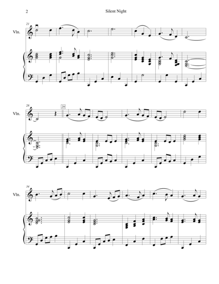 Silent Night - for violin and piano image number null