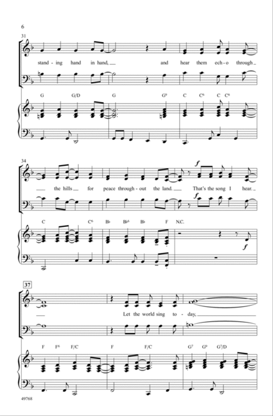 I'd Like to Teach the World to Sing Choir scores gallery preview page 5