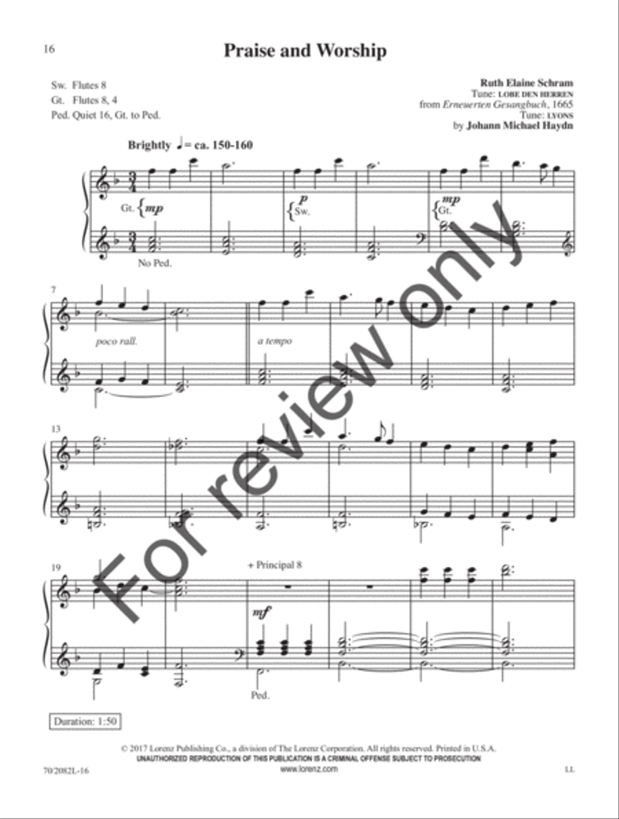 Prayludes of Praise Prayludes of Praise Organ Solo scores gallery preview page 9