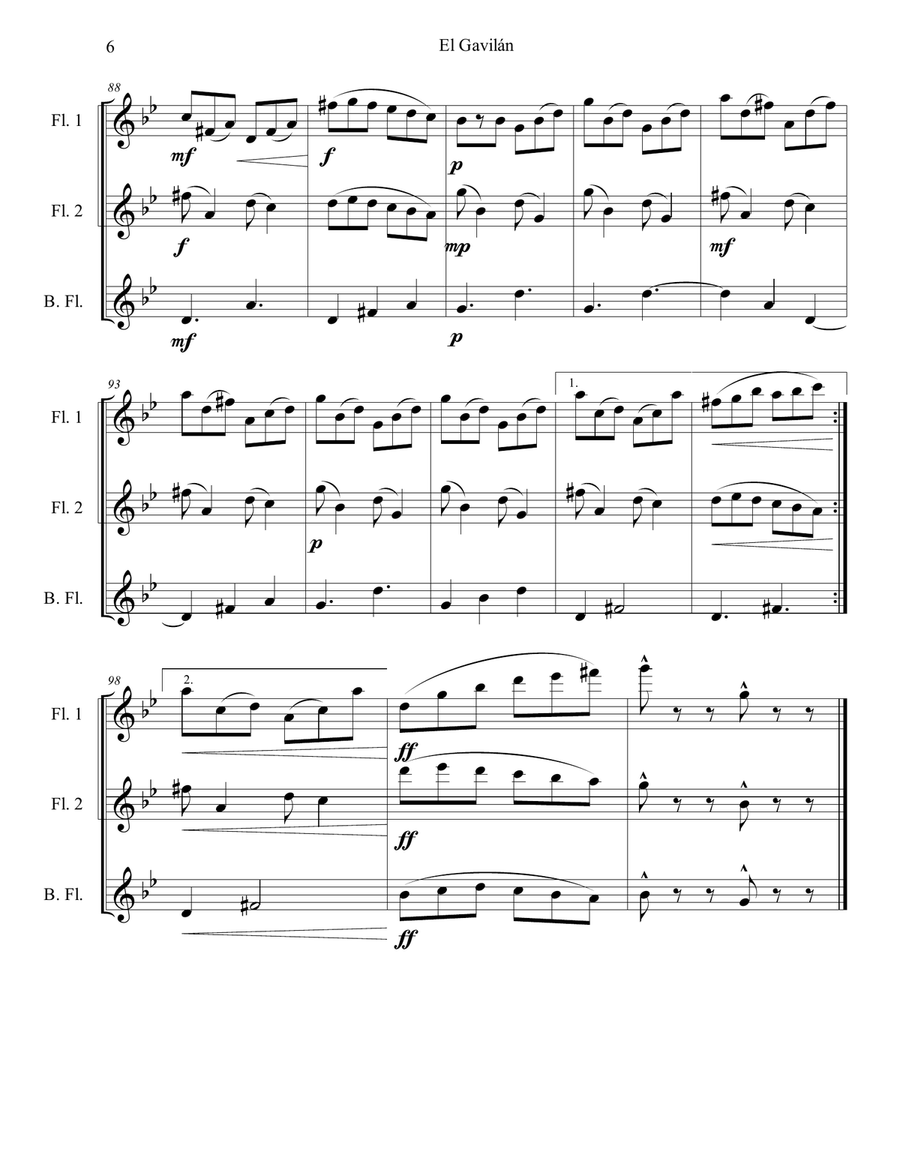 El Gavilán Small Ensemble scores gallery preview page 6