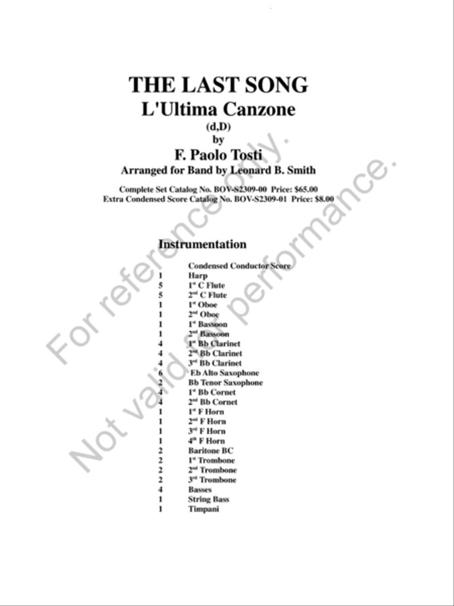 L' Canzona Ultima Concert Band scores gallery preview page 2