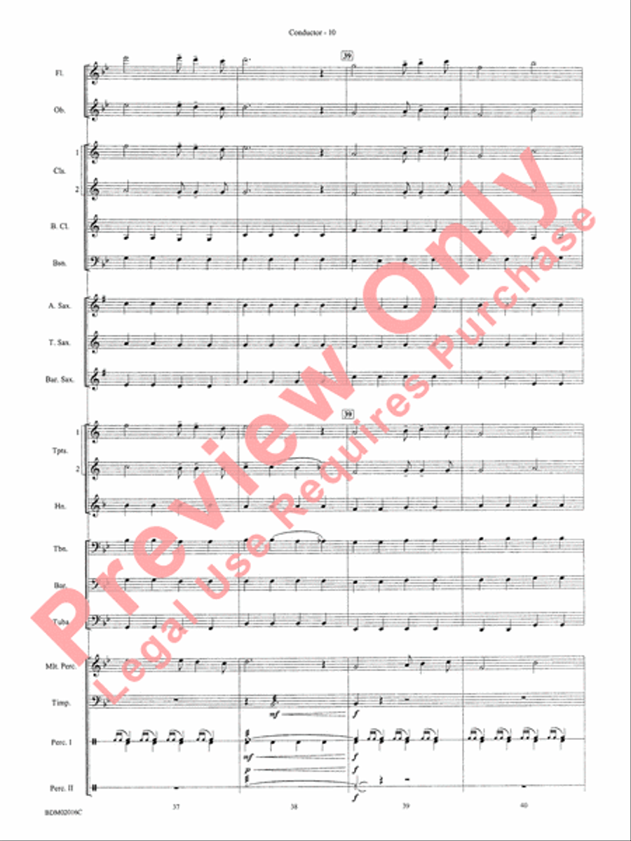Graduation Suite (Processional: Pomp and Circumstance March No. 1 / Recessional: Rondeau from Premiere Suite) Concert Band scores gallery preview page 12