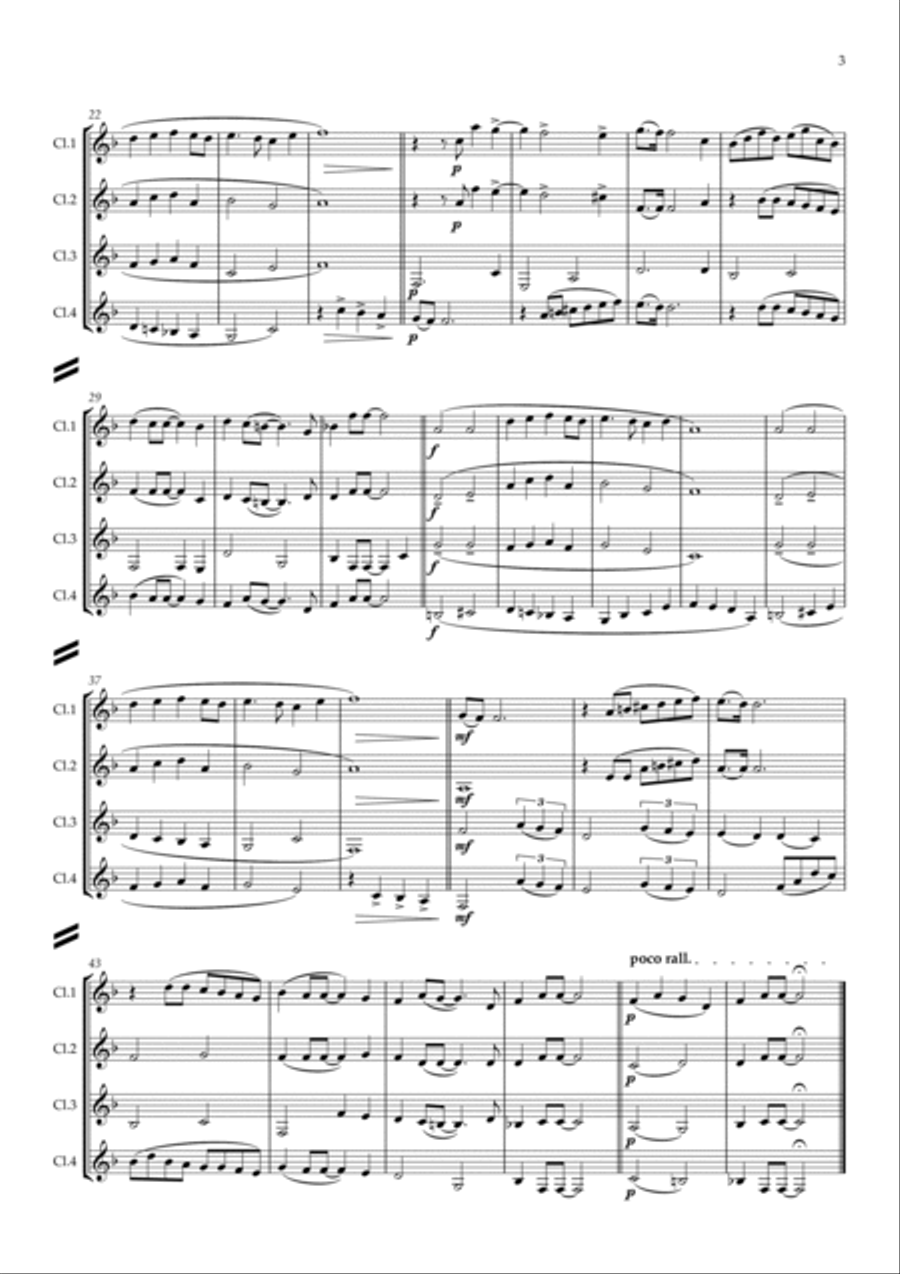 Yesterday Clarinet Quartet scores gallery preview page 4