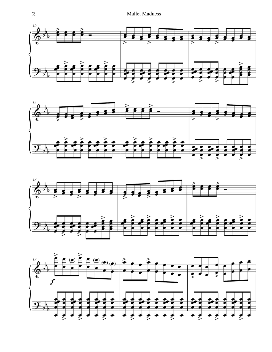 Mallet Madness Mallet Madness Handbell Choir scores gallery preview page 2