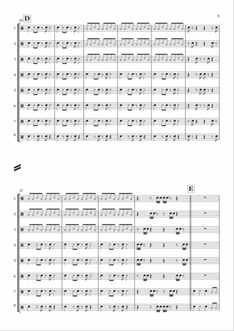 Bin There Bin There Percussion Ensemble scores gallery preview page 5