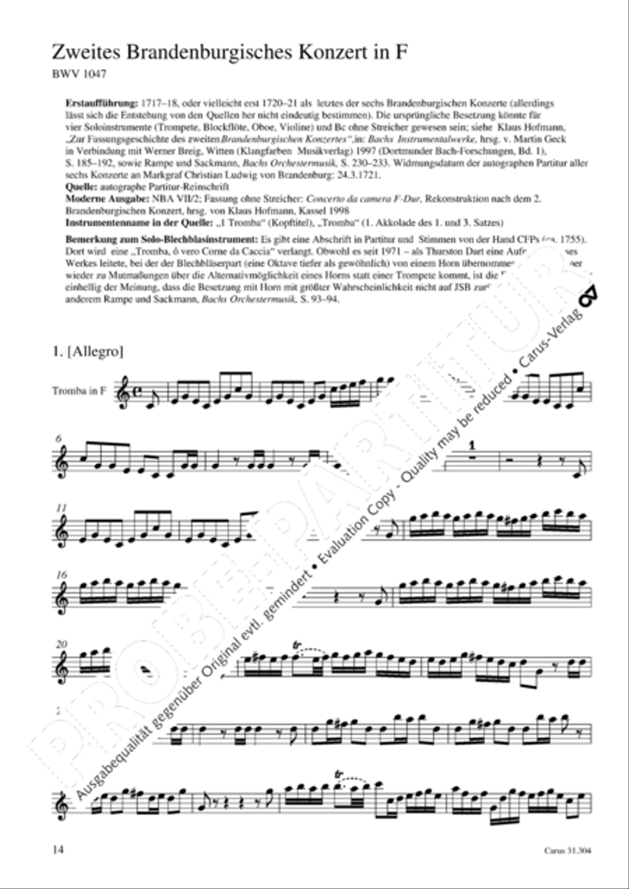 Bach for Brass 4: Works for orchestra Collection / Songbook scores gallery preview page 15