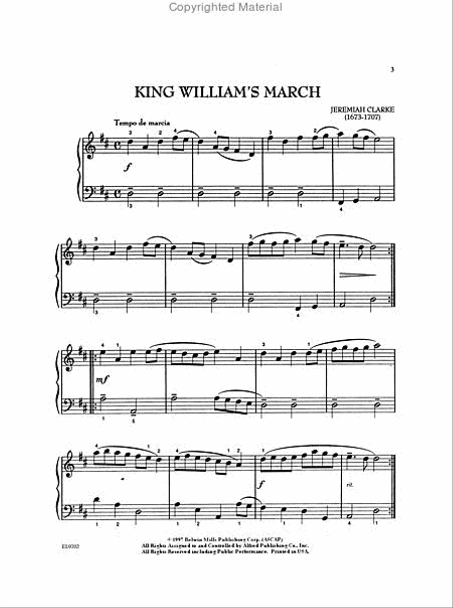 Easy Solos by the Baroque Masters Easy Piano scores gallery preview page 2