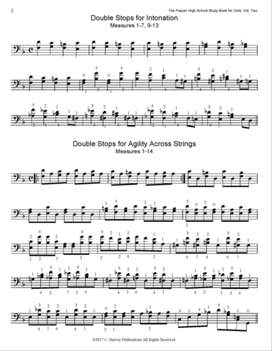 The Popper High School Study Book for Cello, Volume Two Cello scores gallery preview page 4