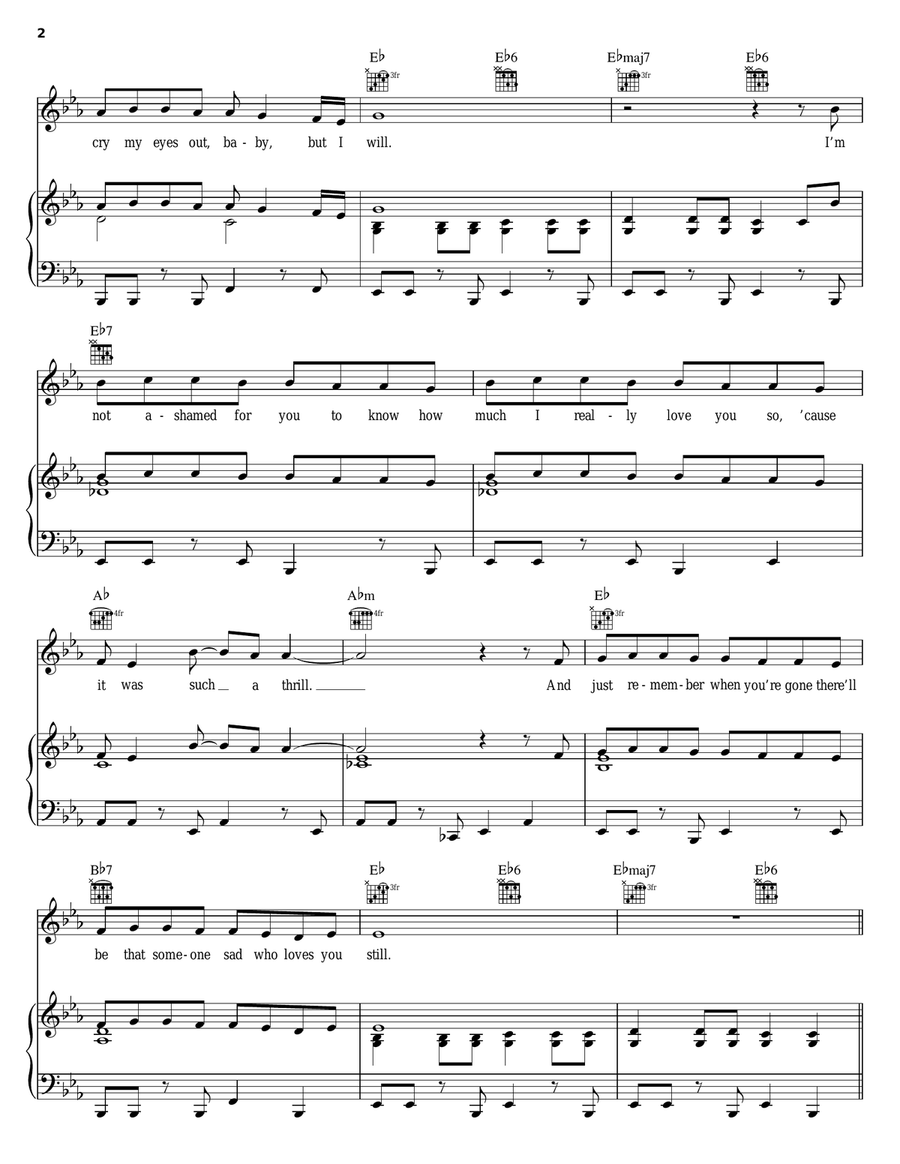 I Will I Will Piano, Vocal, Guitar scores gallery preview page 2