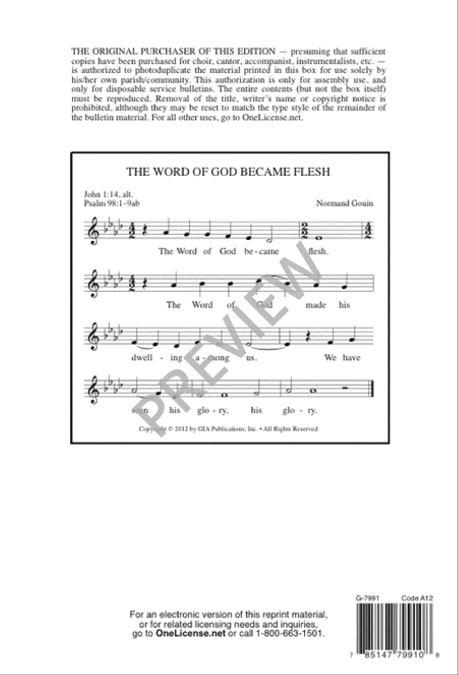 The Word of God Became Flesh 4-Part scores gallery preview page 12
