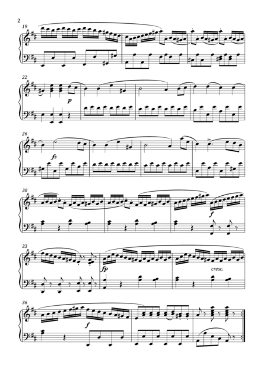 Clementi - Sonatina No.6 in D Major - Intermediate Piano Method scores gallery preview page 3