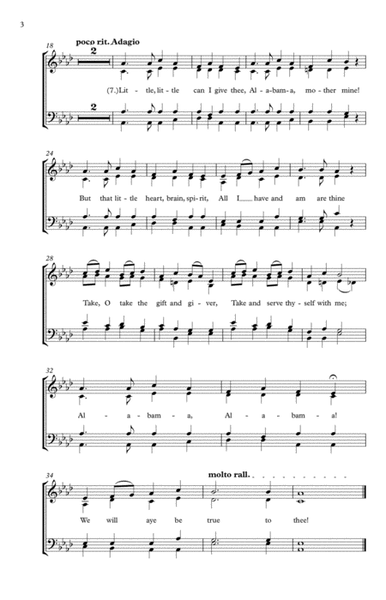 Alabama State Song - SATB image number null