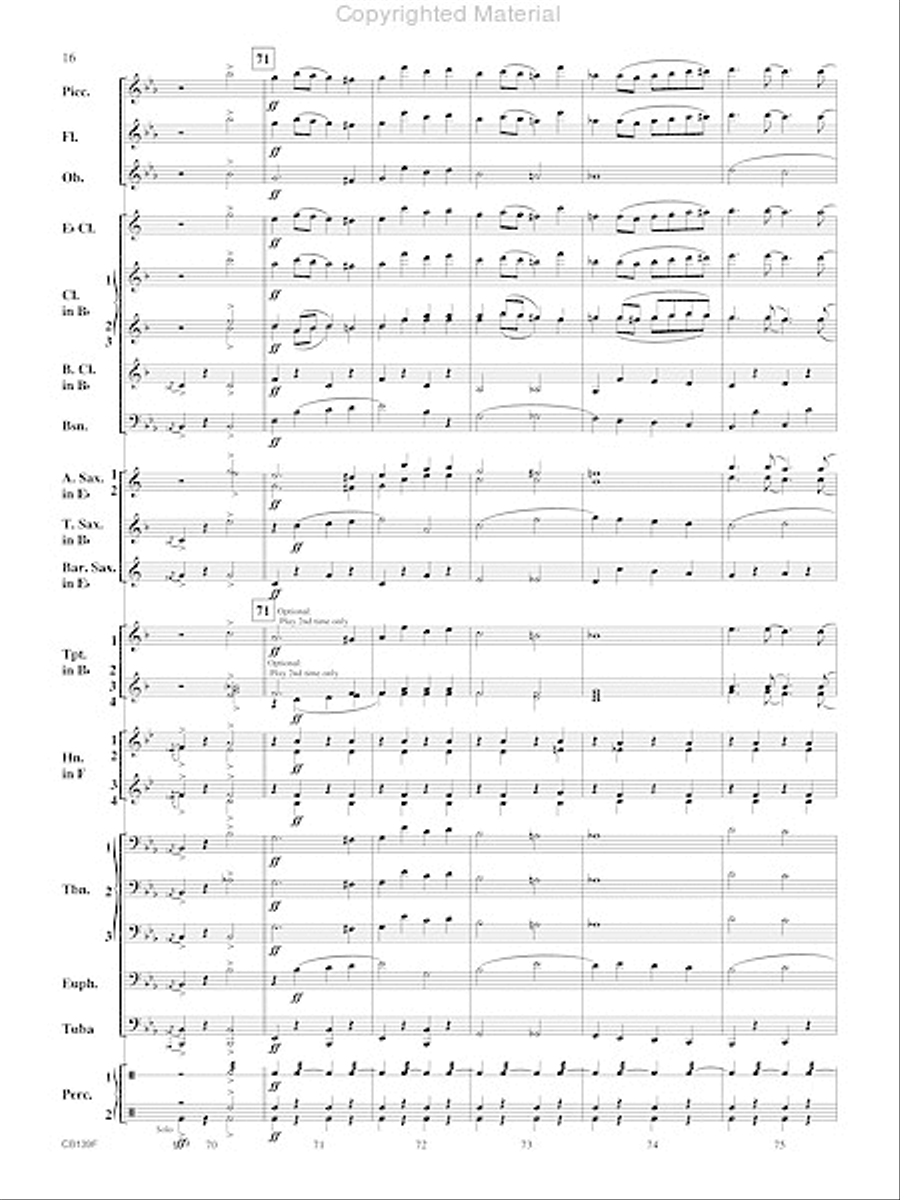 Golden Plume Concert Band scores gallery preview page 17