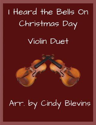 Book cover for I Heard the Bells On Christmas Day, for Violin Duet