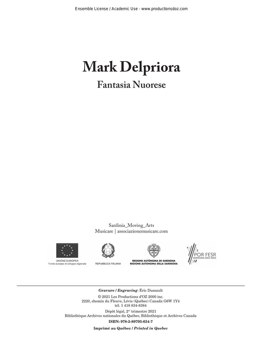 Fantasia Nuorese Classical Guitar scores gallery preview page 1