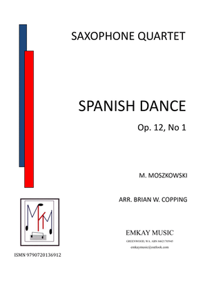 Book cover for SPANISH DANCE OP 12, NO1 – SAXOPHONE QUARTET