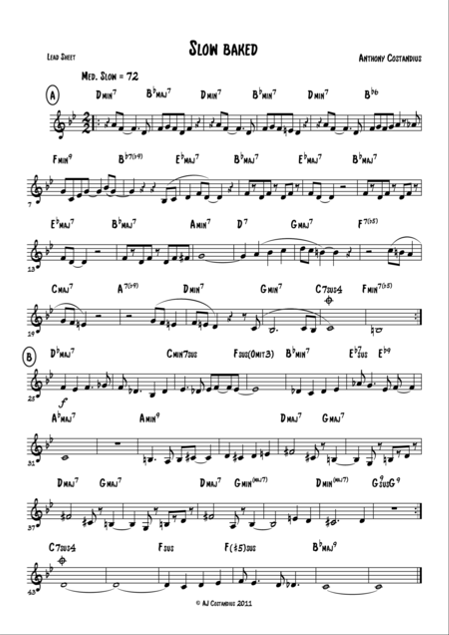Slow Baked Jazz Ensemble scores gallery preview page 1