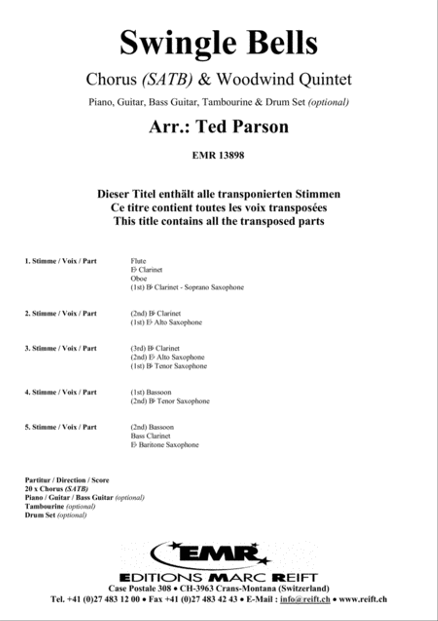 Swingle Bells Woodwind Quintet scores gallery preview page 2