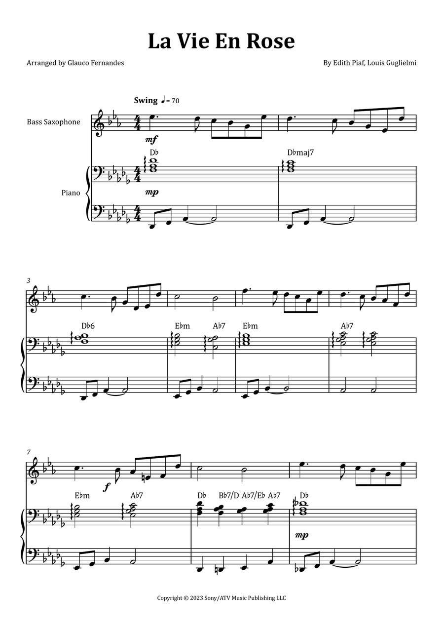 La Vie En Rose Chamber Music scores gallery preview page 1