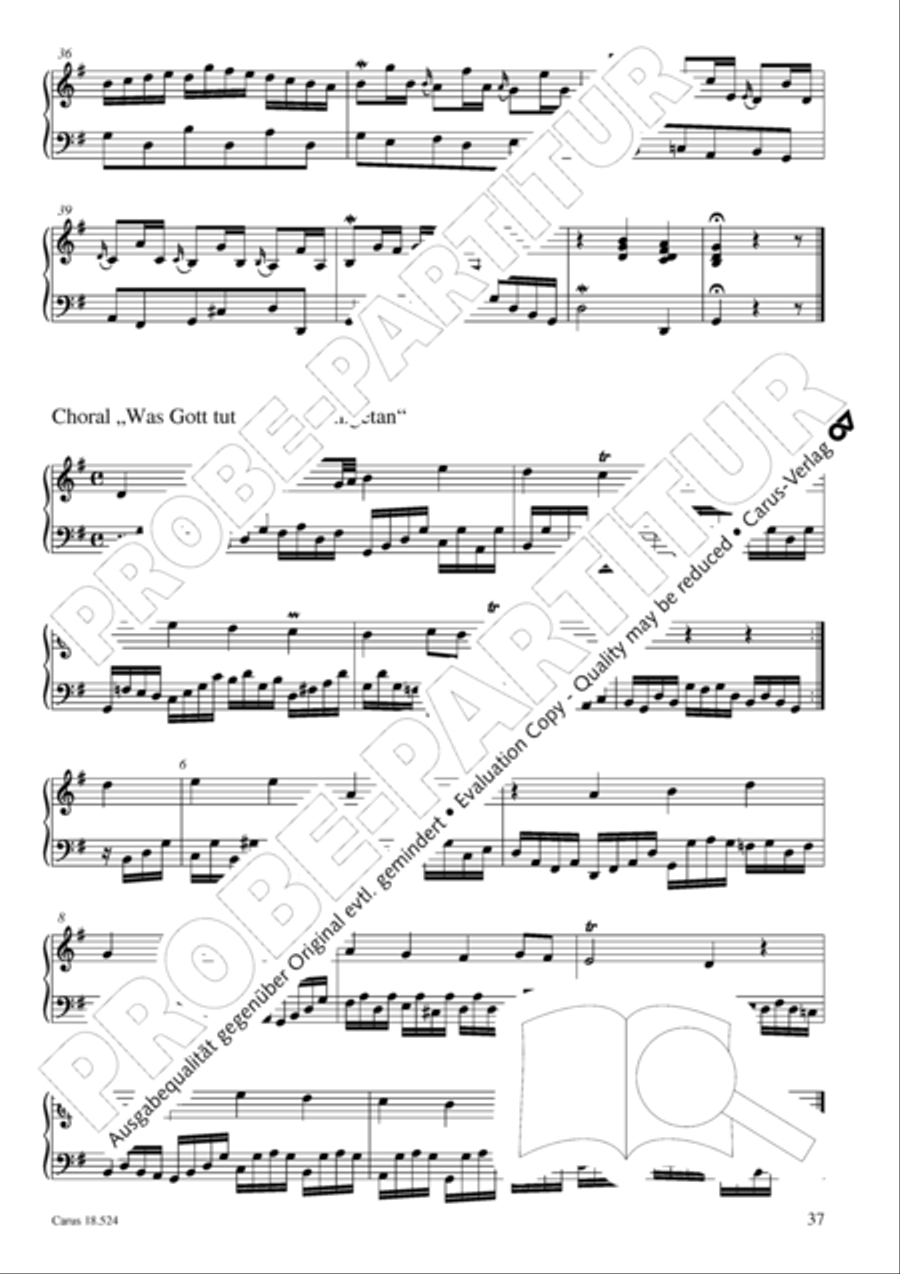 Chorale arrangements. First part of the Clavier-Ubung Collection / Songbook scores gallery preview page 38
