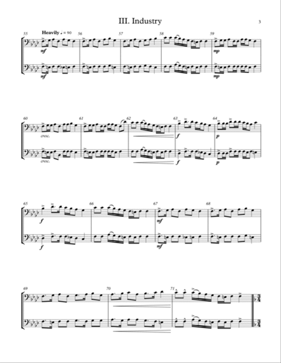 5 Duets For Any Two Band Instruments - Volume 2 - Bass Clef Bassoon scores gallery preview page 3