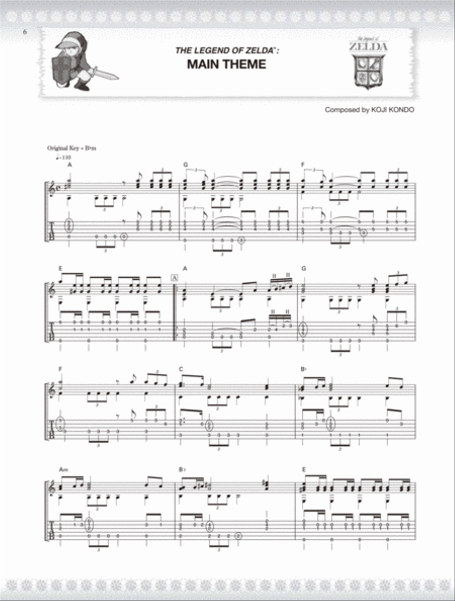 The Legend of Zelda Series for Guitar Guitar Tablature scores gallery preview page 4