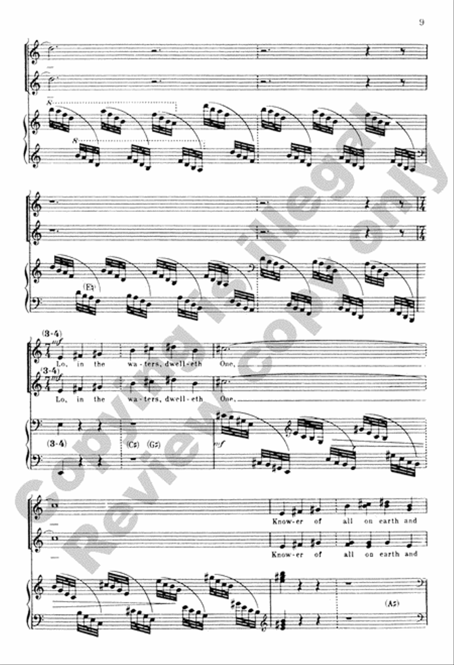 Choral Hymns from the Rig-Veda, Group 3 SSAA scores gallery preview page 7