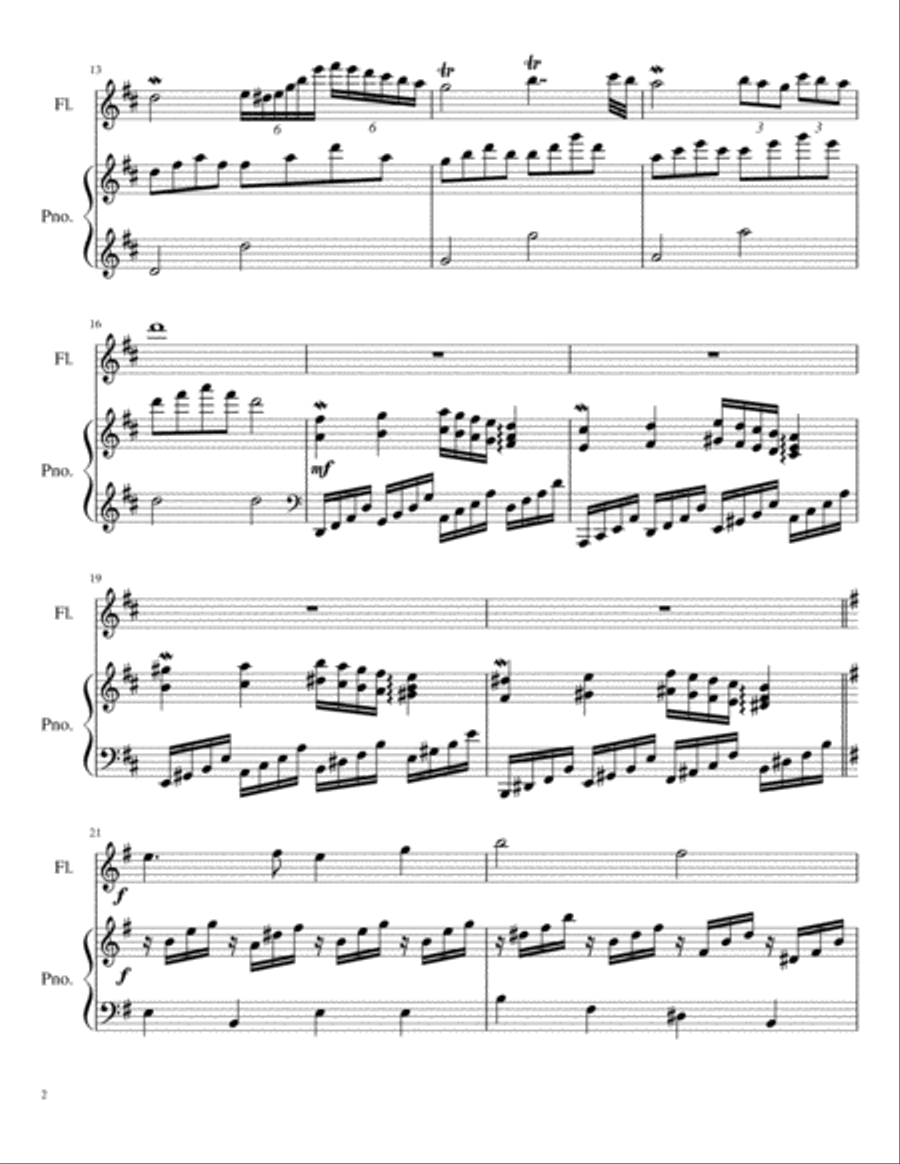 Opus 119a, Intermezzo for Flute & Piano (Score & Part) Flute Solo scores gallery preview page 5