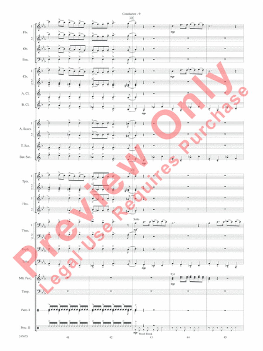 Rails West! (A Tale of the Odessa Puddle Jumper) Concert Band scores gallery preview page 12