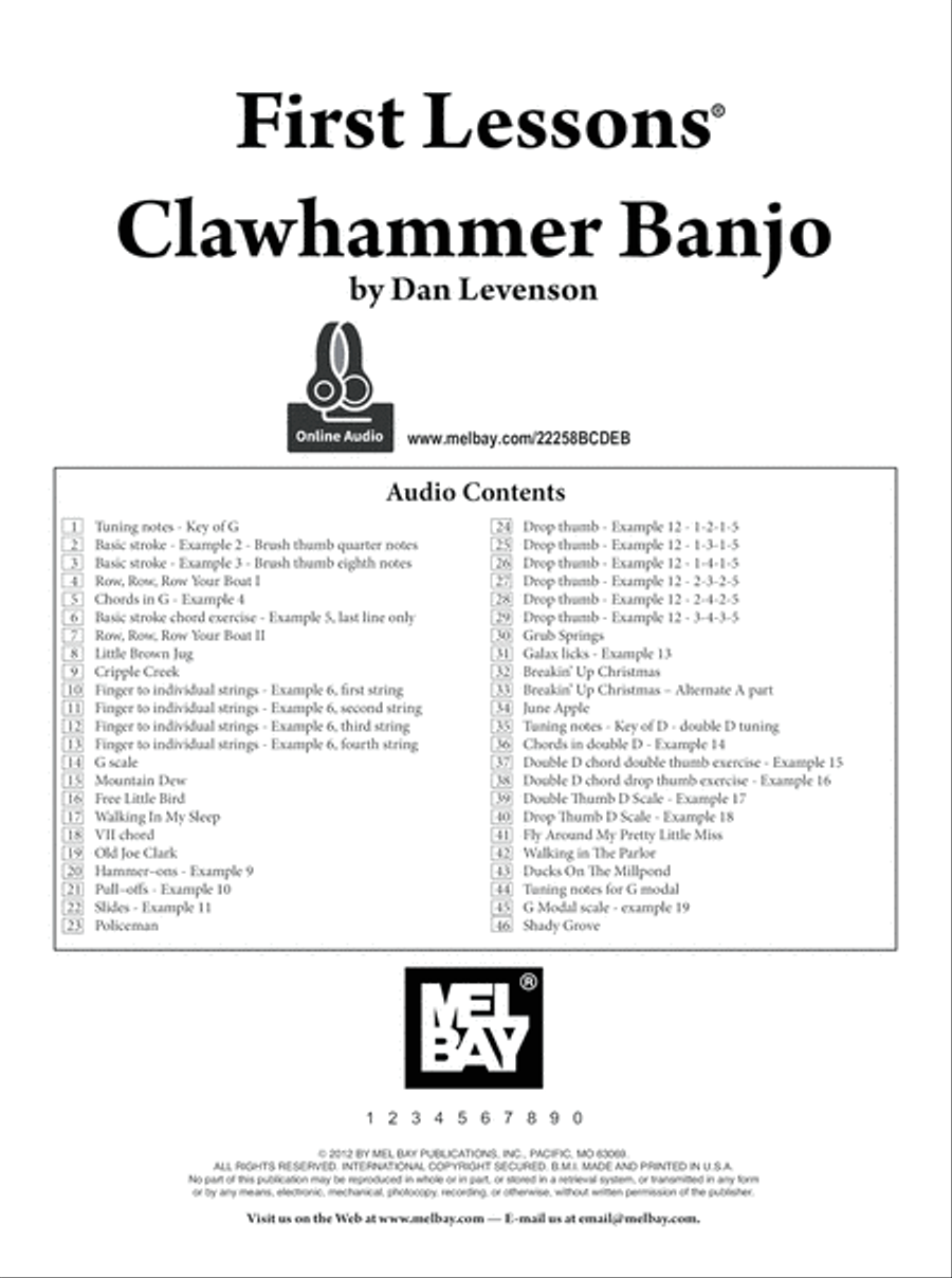 First Lessons Clawhammer Banjo image number null