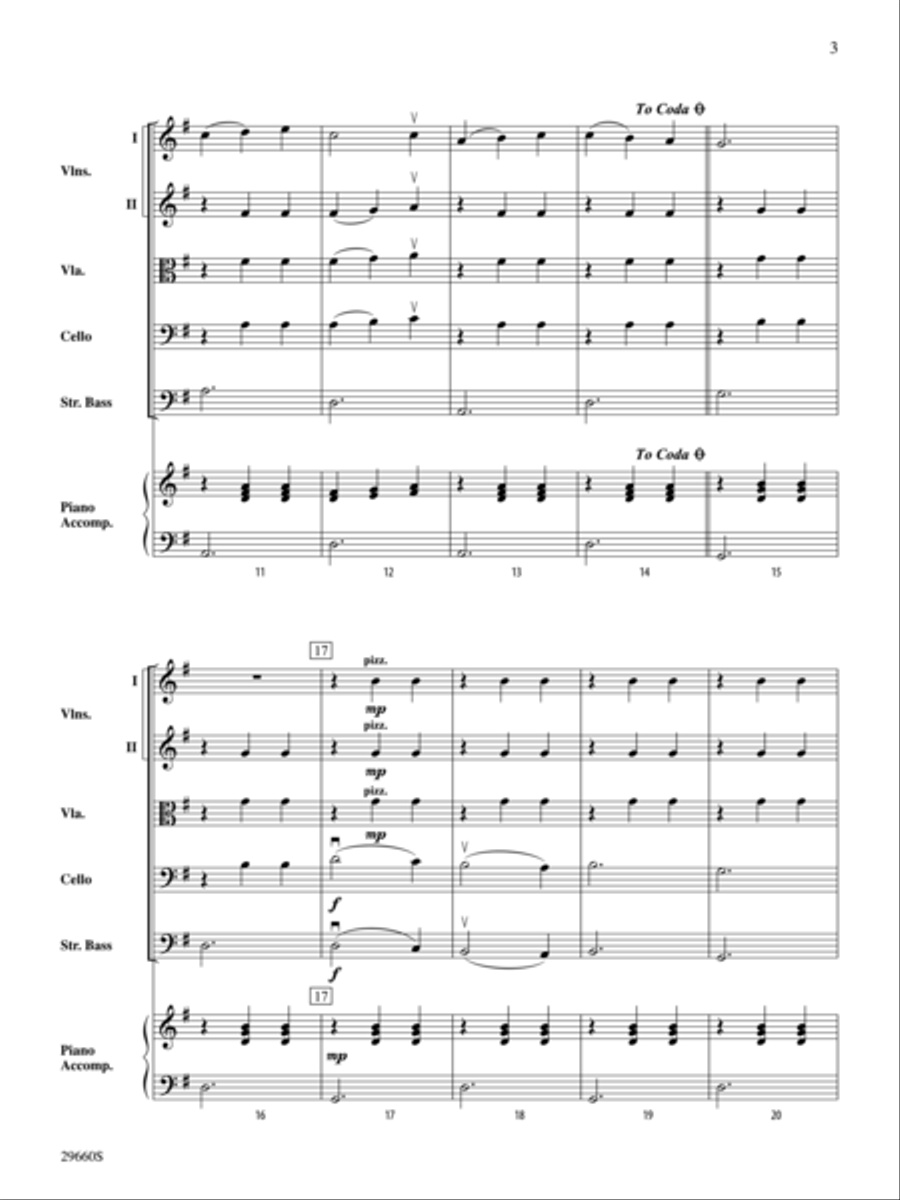 Dominiques Dance/Bvs (Score only) String Orchestra scores gallery preview page 3