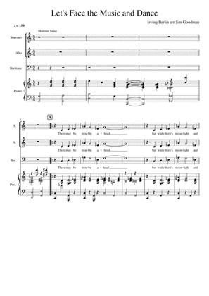 Let's Face the Music and Dance: Irving Berlin arr for SAB Choir by Jim Goodman