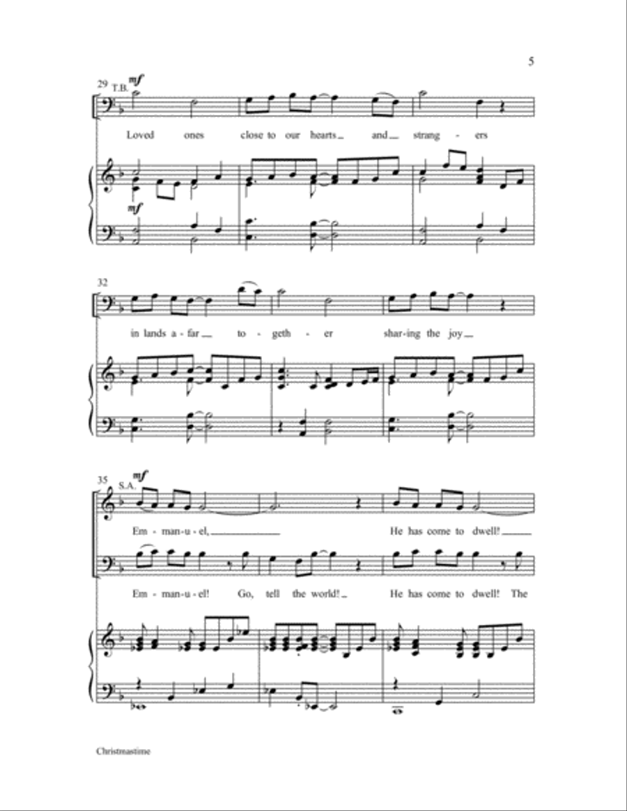 Christmastime Unison Choir scores gallery preview page 5