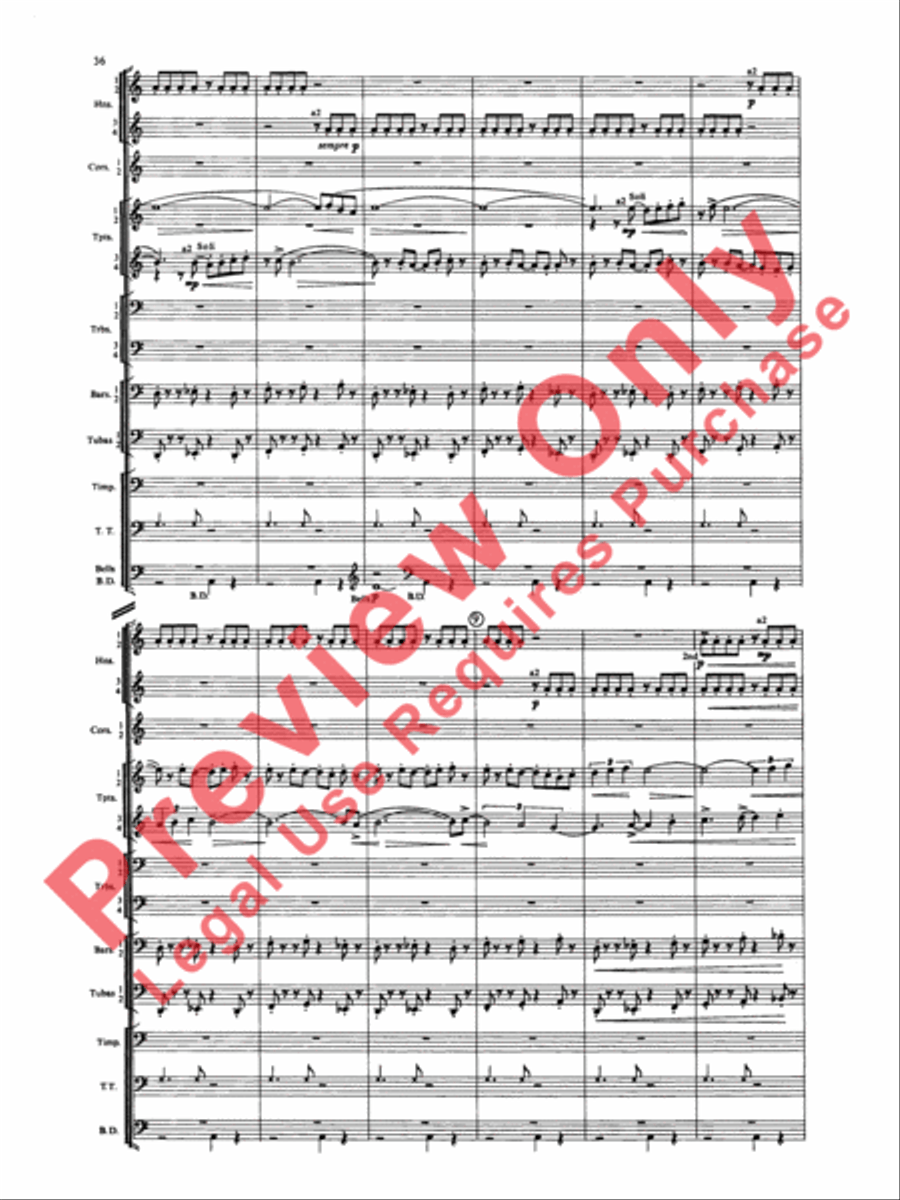 Symphony for Brass and Percussion (score only) Concert Band scores gallery preview page 39