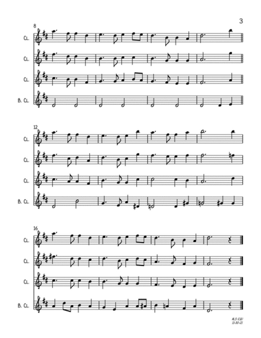 Auld Lang Syne (Clarinet Quartet) image number null