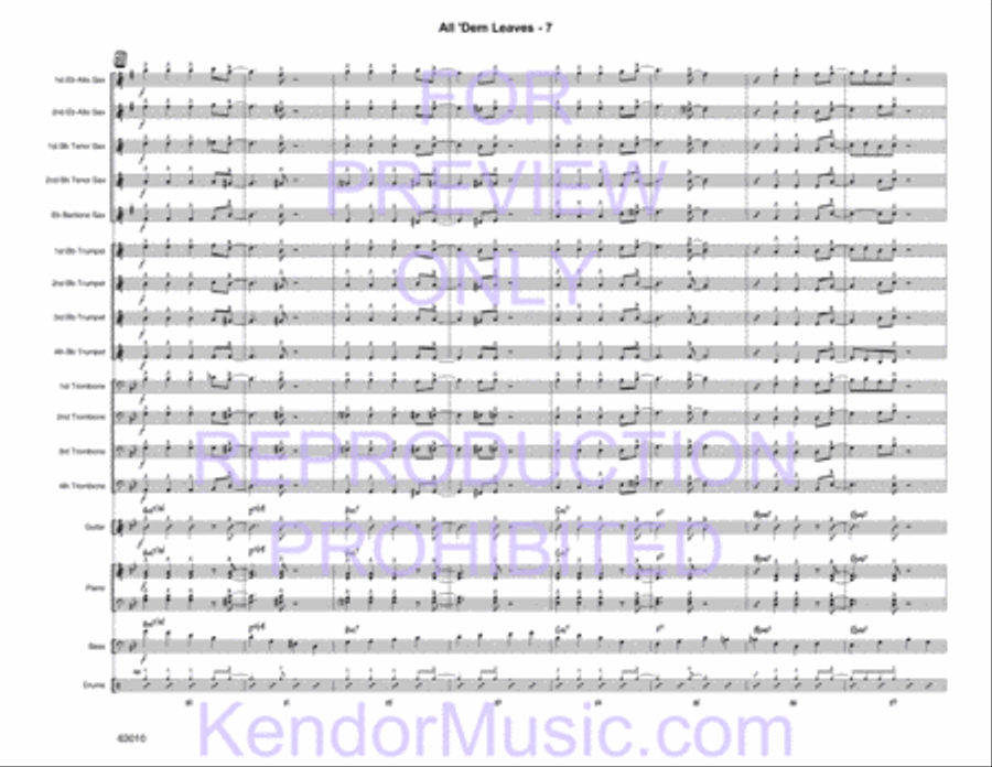 All 'Dem Leaves Jazz Ensemble scores gallery preview page 9