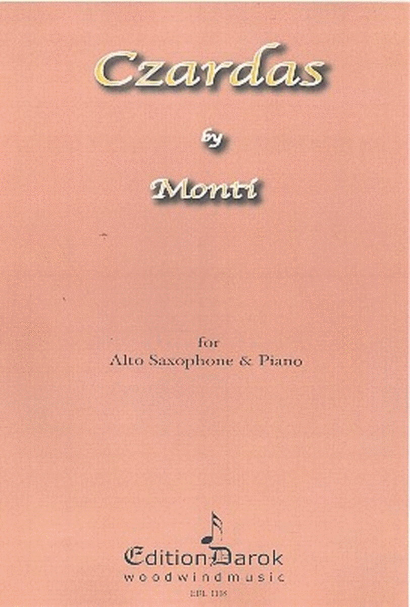 Monti - Czardas Alto Sax/Piano Arr Kovacs