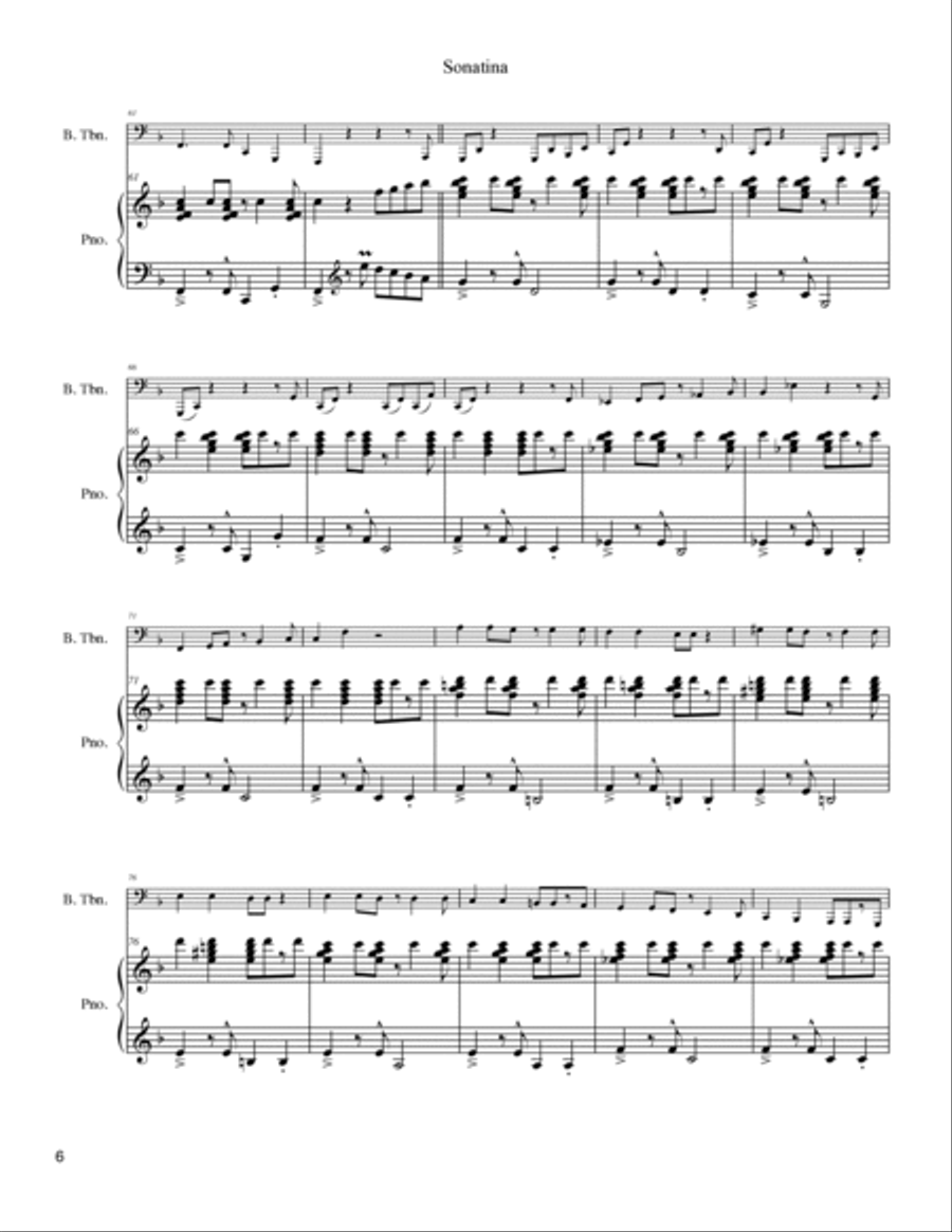Sonatina Trombone scores gallery preview page 6