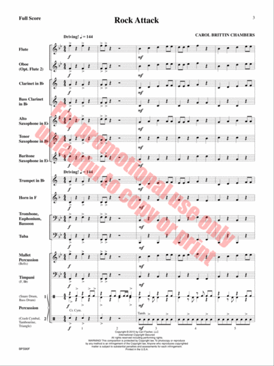 Rock Attack Concert Band scores gallery preview page 4