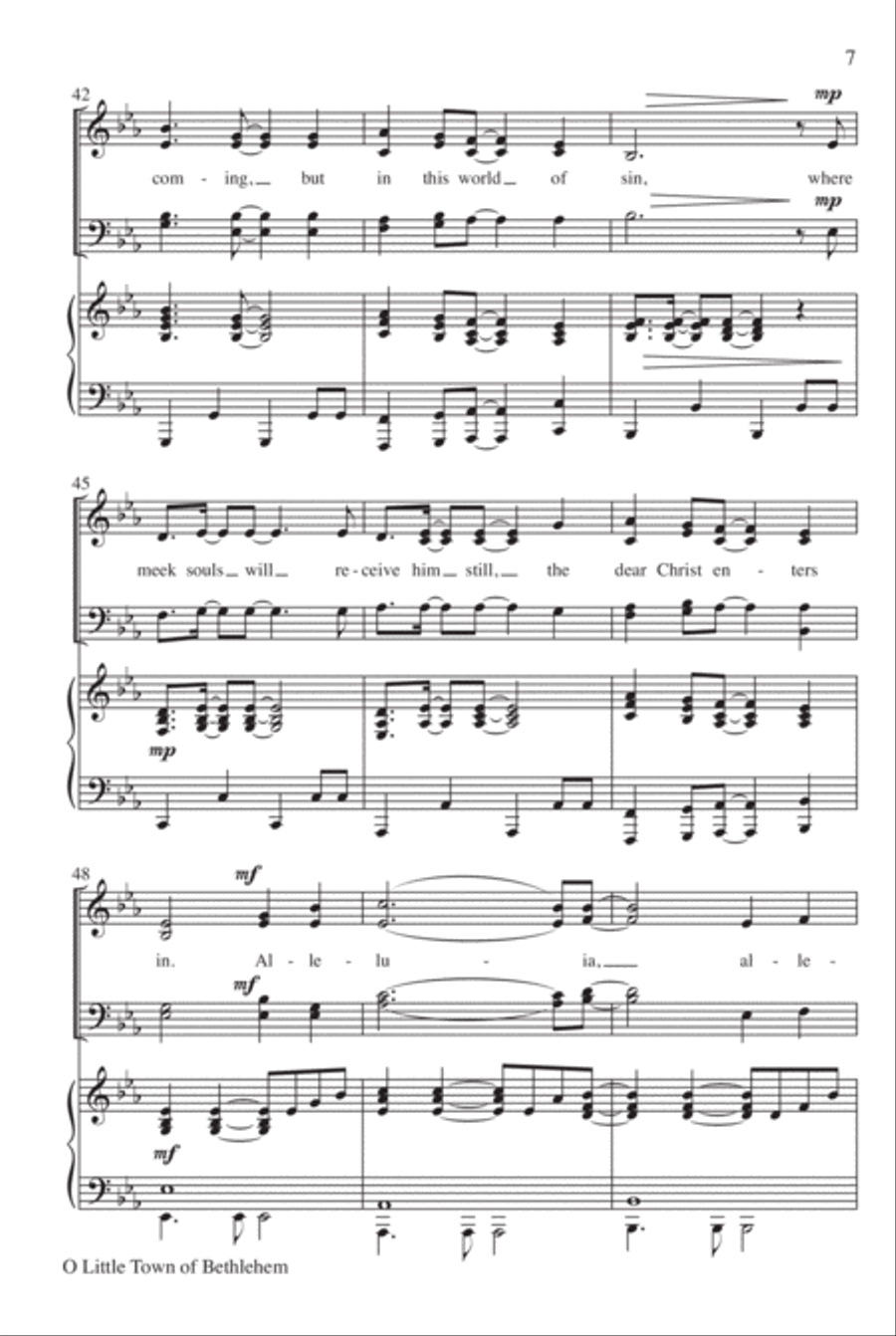 O Little Town of Bethlehem 4-Part scores gallery preview page 8