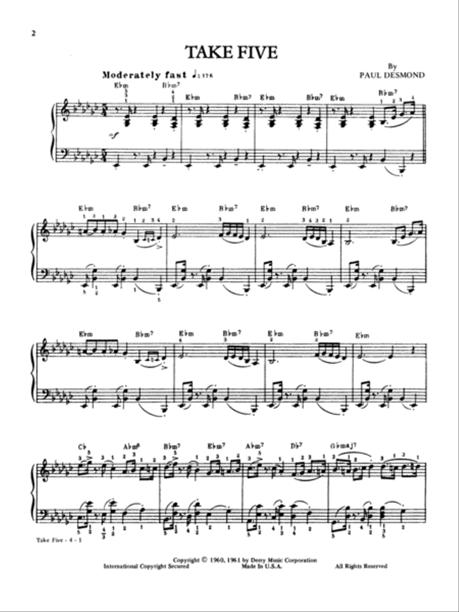 The Genius of Dave Brubeck, Book 1 Piano Solo scores gallery preview page 3