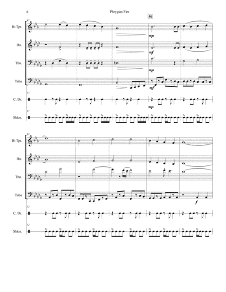 Phrygian Fire Small Ensemble scores gallery preview page 6