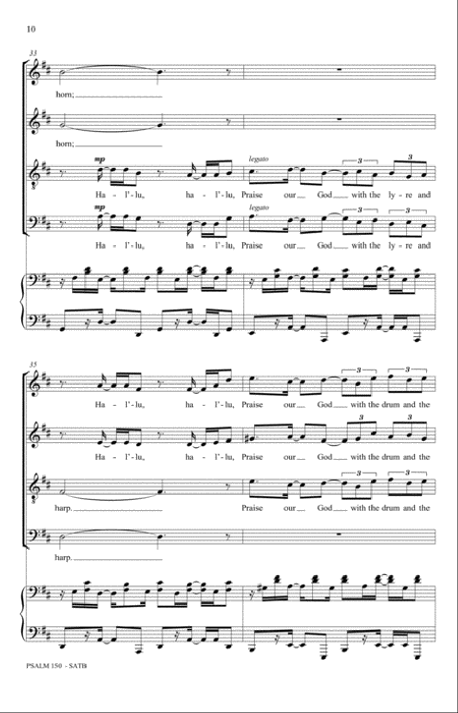 Psalm 150 (Halleluyah) Psalm 150 (Halleluyah) 4-Part scores gallery preview page 8