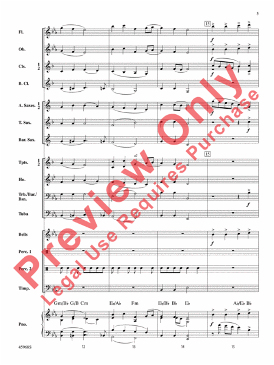 A Song of Hanukkah Concert Band scores gallery preview page 6