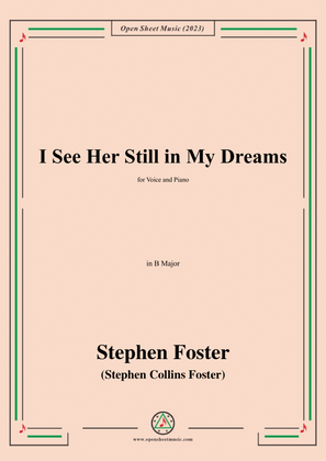 Book cover for S. Foster-I See Her Still in My Dreams,in B Major