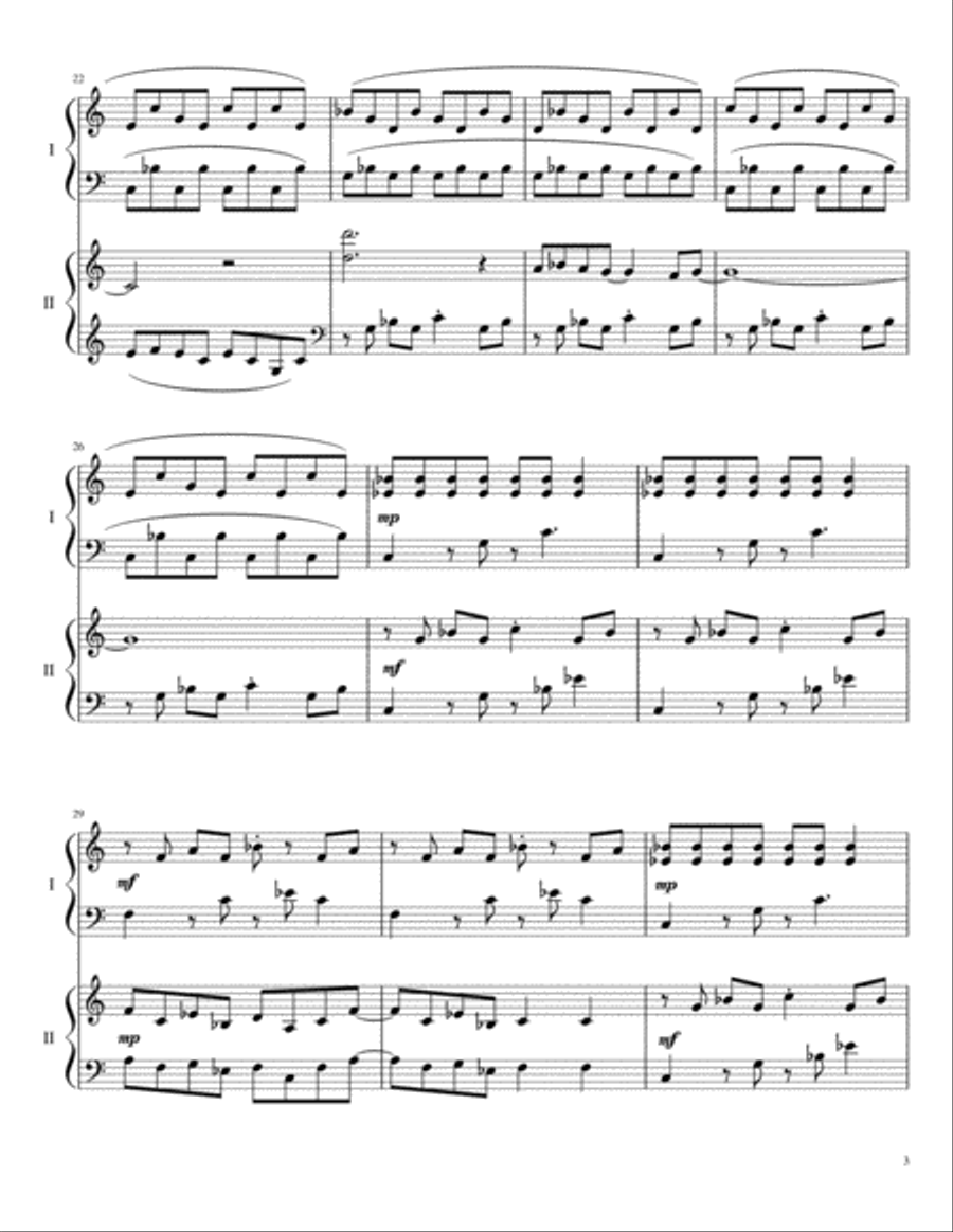 Misplaced Keys (Intermediate Piano Duo) 2 Pianos, 4-Hands scores gallery preview page 4