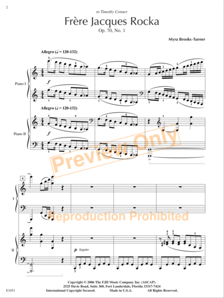 Frère Jacques Rocka, Op. 70, No. 1 Small Ensemble scores gallery preview page 3